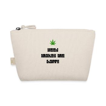weed macht mich glücklich Cannabis Marihuana - Bio-Täschchen - Natur - Vorne
