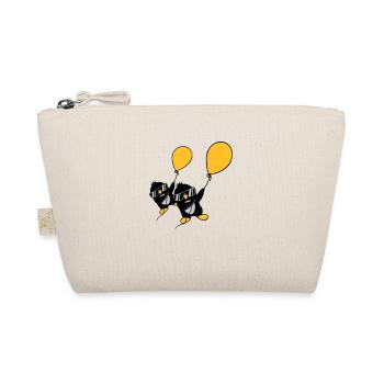 2 balloon penguins flying - Organic Pouch - nature - Front