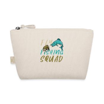 Fly Fishing Squad Angler Fisherman Fisherwoman - Organic Pouch - nature - Front