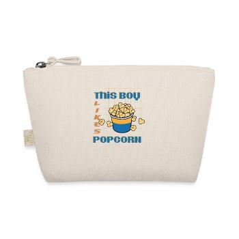 Junge mag Popcorn Delicious Popcorn Esser - Bio-Täschchen - Natur - Vorne