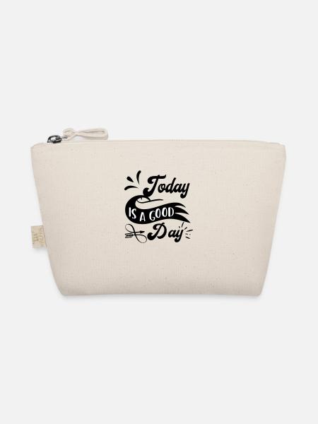 Aujourd’hui est une bonne journée! personnalisable - Trousse biologique - nature - Devant