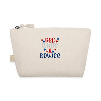 red white boujee 4th Of July America - Organic Pouch - nature - Front