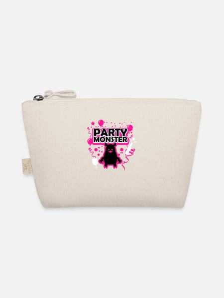 Party monster pink - Organic Pouch - nature - Front