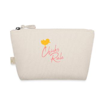 Chicks Rule cute little bird - Organic Pouch - nature - Front