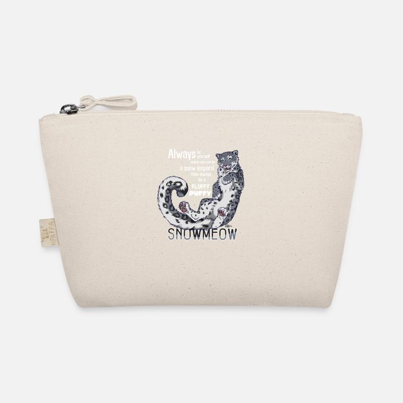 Sei immer du selbst sei Schnneeleopard (f. dunkle Bio-Täschchen