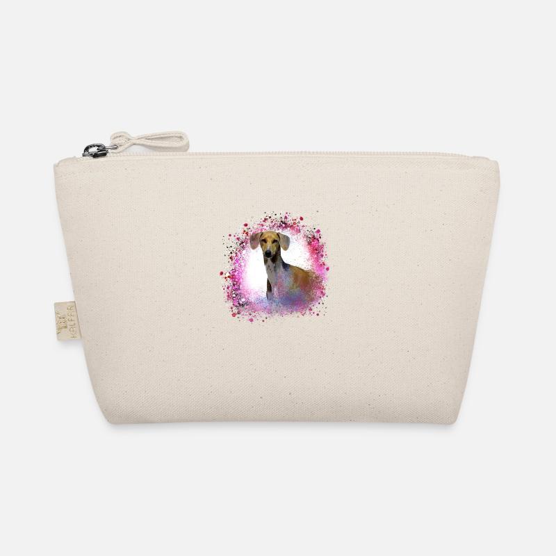 Azawakh, dog, graffiti,pink,painting,greyhound Organic Pouch