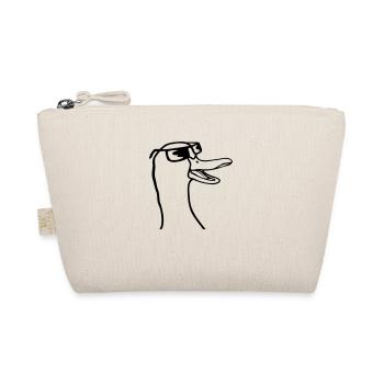Niedliche Sonnenbrille Gans Comic - Bio-Täschchen - Natur - Vorne