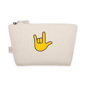 Emoji Je t’aime esquisse couleur - Trousse biologique - nature - Devant