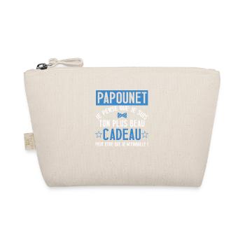 Papounet je pense que je suis ton plus beau cadeau - Trousse biologique - nature - Devant