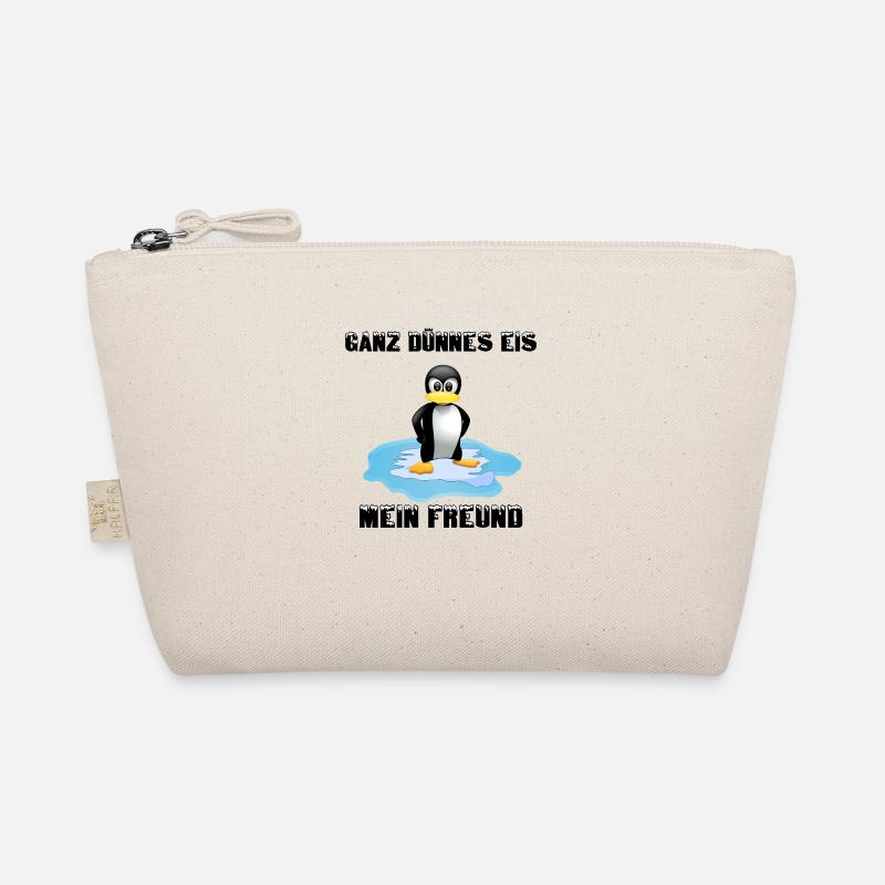Ganz Dünnes Eis - Mein Freund - Pinguin fun4m3 - Bio-Täschchen - Natur