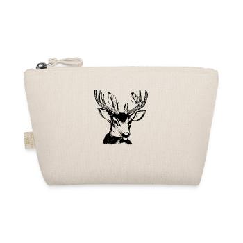 Deer's head in autumn Deer Antlers Goat Fawn 1 - Organic Pouch - nature - Front