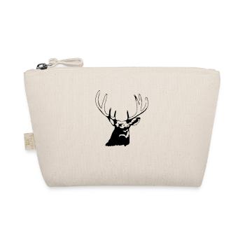 Deer Head in Autumn Deer Antlers Goat Deer Vector - Organic Pouch - nature - Front