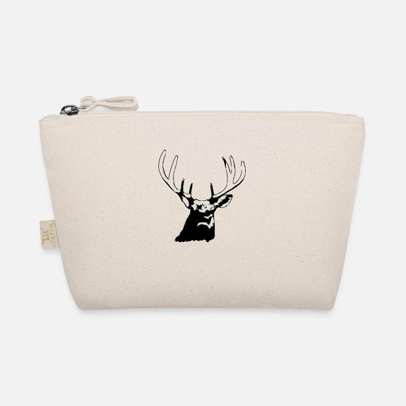 Hirschkopf im Herbst Hirsch Geweih Bock Reh Vektor Bio-Täschchen