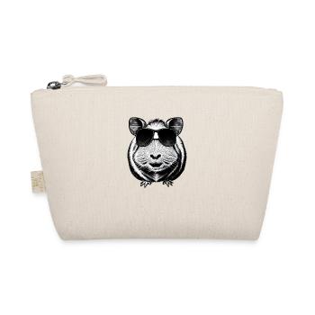 Guinea pig cool sunglasses funny design 4 - Organic Pouch - nature - Front