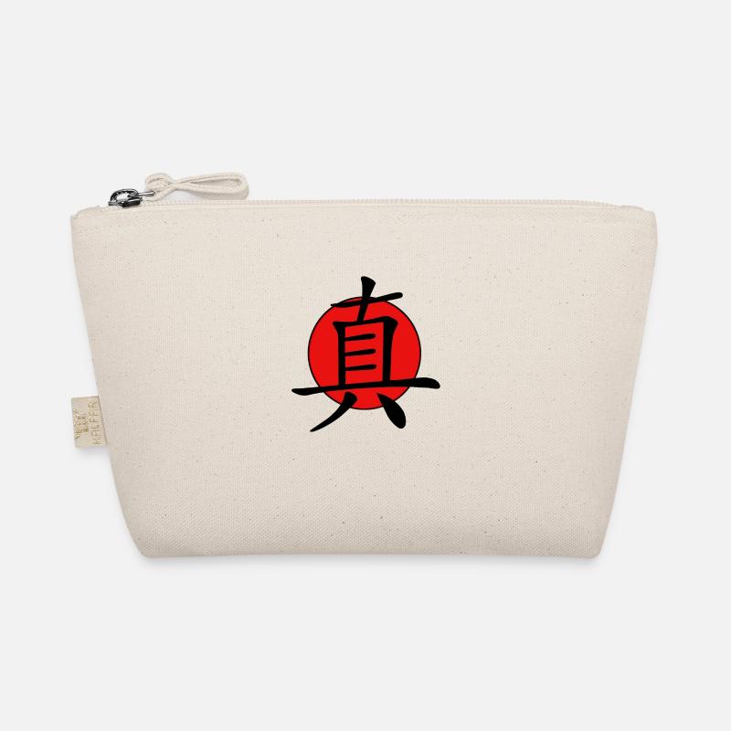 Chinesisches Zeichen, Echt - Bio-Täschchen - Natur