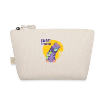 cat cute meow purple stripes animal gift - Organic Pouch - nature - Front