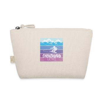 Snowboard Snowboarding Shirt Board Love Vintage - Organic Pouch - nature - Front