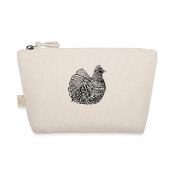 Funny Chicken Line Art Pop Art Minimalist 5 - Organic Pouch - nature - Front