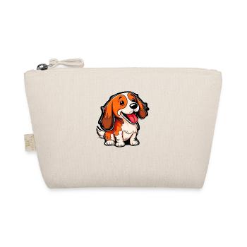 Chien mignon, dessin animé, assis, chien mignon, droite - Trousse biologique - nature - Devant