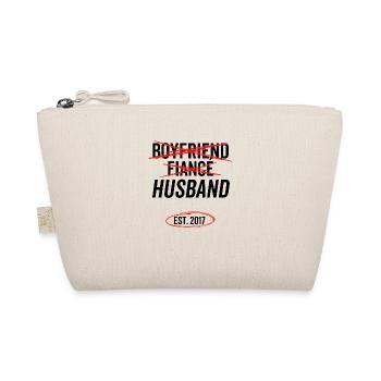Boyfriend Fiancé Husband Est 2017 - Organic Pouch - nature - Front
