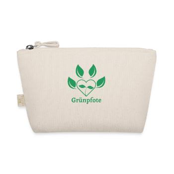 "Grünpfote" Pflanzenliebhaber Design - Bio-Täschchen - Natur - Vorne