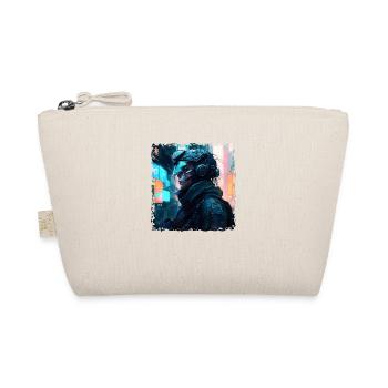 Warrior and soldier in the future as sci-fi artwork - Organic Pouch - nature - Front