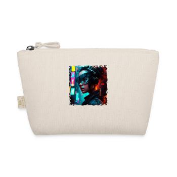 Female Cyborg Soldier in Science Fiction Art - Organic Pouch - nature - Front