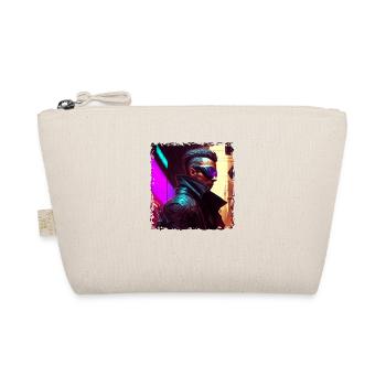 Cyborg soldier in neon high tech cyberspace look - Organic Pouch - nature - Front