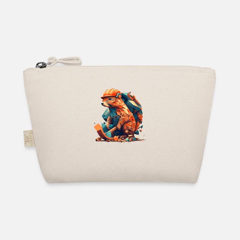 Beaver works on the construction site Organic Pouch