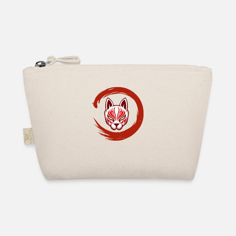 Red Circle Samurai Maske - Bio-Täschchen - Natur