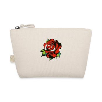 pink flower leaf 2 A - Organic Pouch - nature - Front