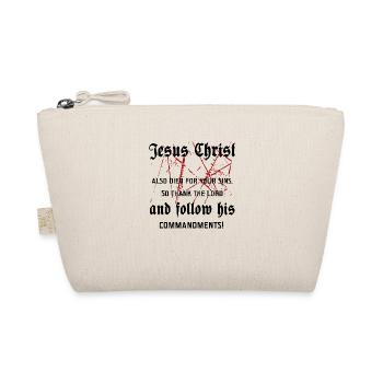 Jesus Christ Commandments Bible Faith Christianity - Organic Pouch - nature - Front