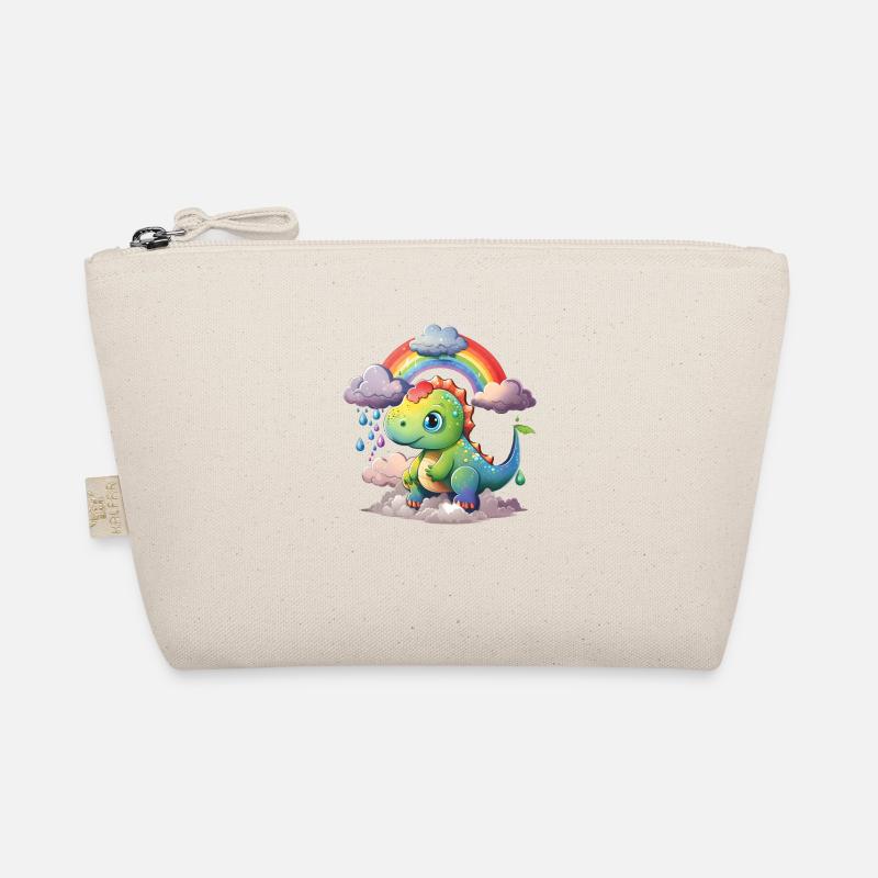 Dinosaurier Dino Baby Regenbogen Geschenk Bio-Täschchen