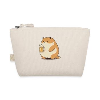 Big funny cat drinks beer - Organic Pouch - nature - Front