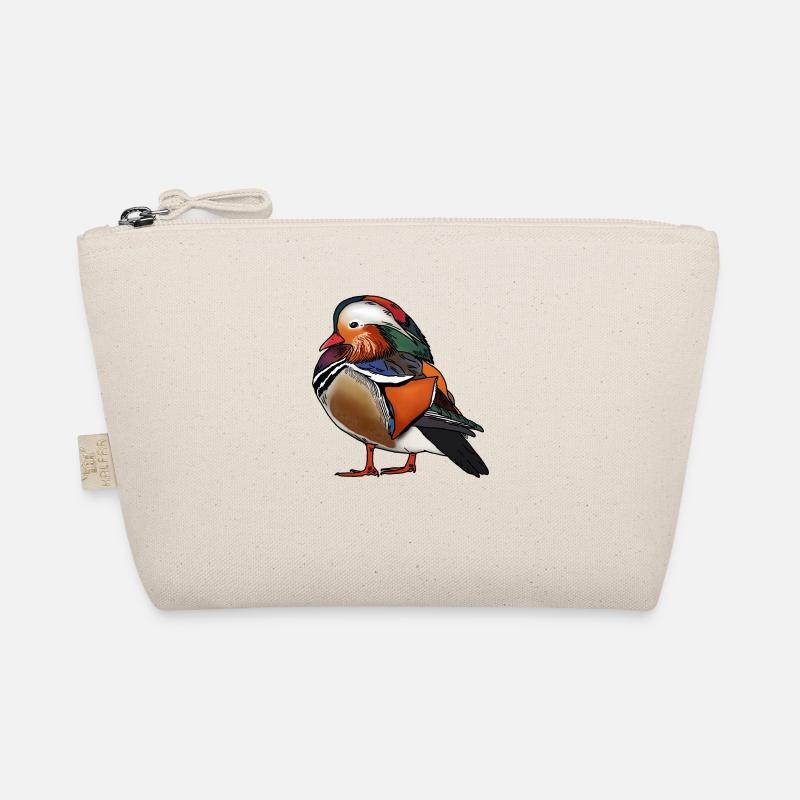 Mandarin duck colored - Organic Pouch - nature