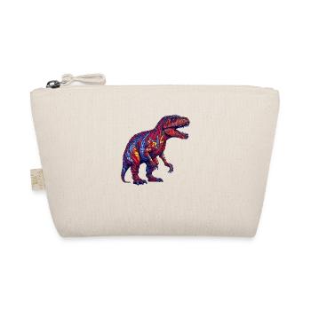 Dino Monster in bunten Farben und retro Optik - Bio-Täschchen - Natur - Vorne