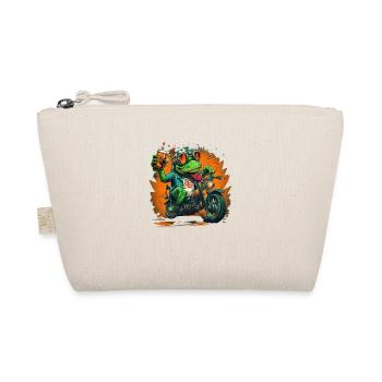 Frog with beer on motorcycle - Organic Pouch - nature - Front