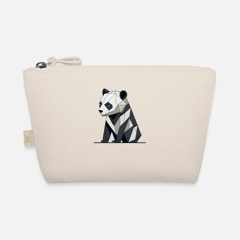 Origami Panda Bear Organic Pouch