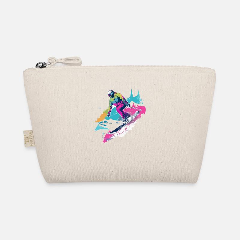 David skiing Organic Pouch