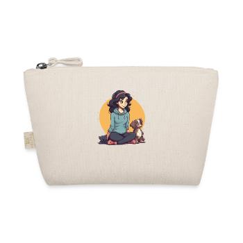 Cartoon girl with dogs - Organic Pouch - nature - Front
