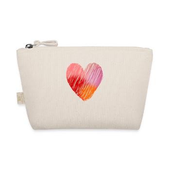 Heart painted in colors - Organic Pouch - nature - Front