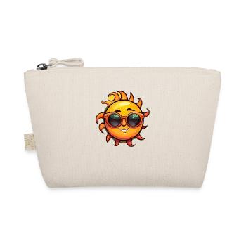 Sonne mit Sonnenbrille - Bio-Täschchen - Natur - Vorne