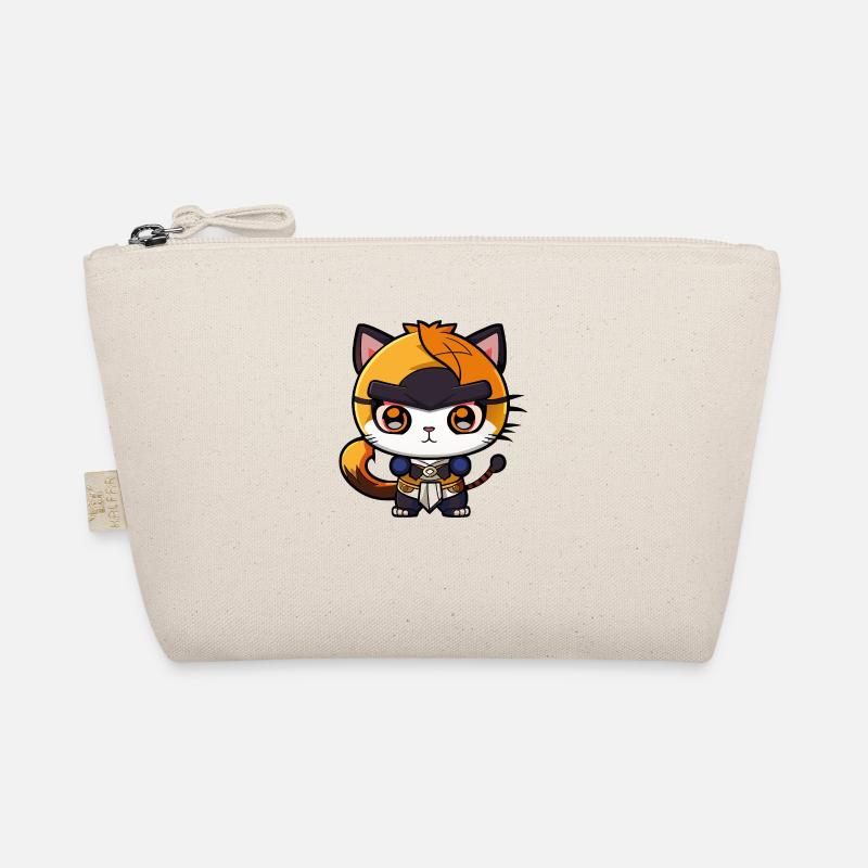 Ninja Katze Kung Fu Kitty - Bio-Täschchen - Natur