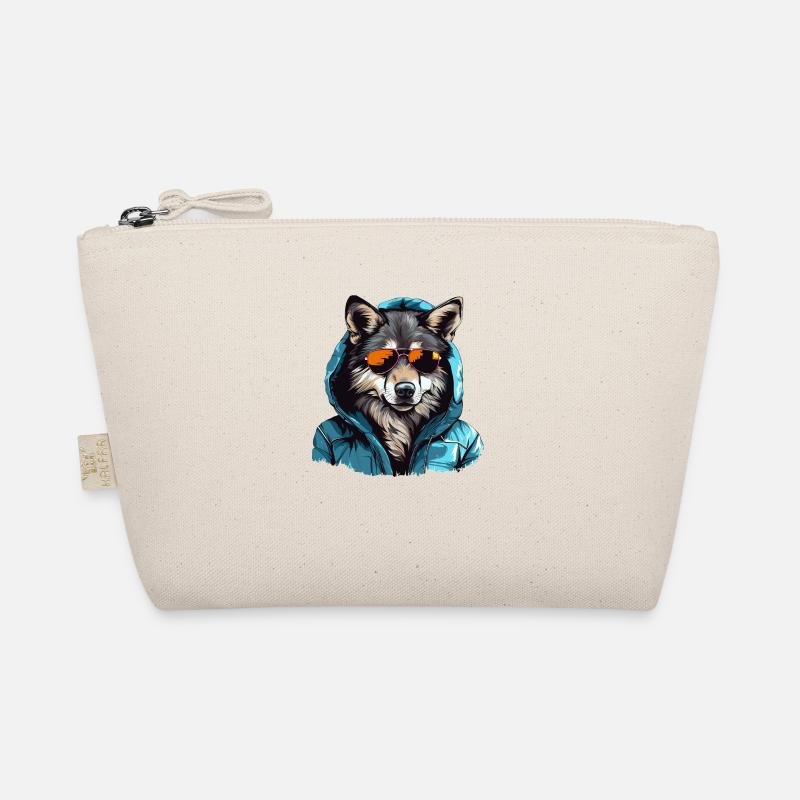 Gray wolf in street style | Wolf lovers Organic Pouch