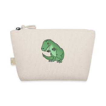 Funny Kawaii Trex, Dinosaur workout - Organic Pouch - nature - Front