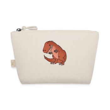 Funny Kawaii Trex, Dinosaur workout - Organic Pouch - nature - Front