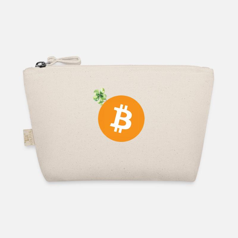 Bitcoin Kleeblatt - Bio-Täschchen - Natur