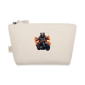 Biker Bär - Bio-Täschchen - Natur - Vorne