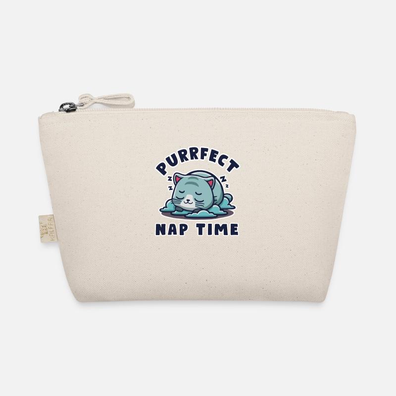 Kawaii Chibi Nap Cat Organic Pouch