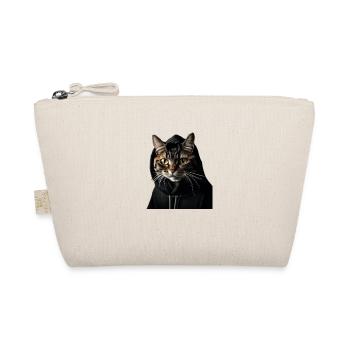 Un chat gangster porte un hoddie noir - Trousse biologique - nature - Devant